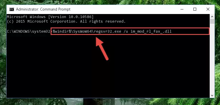 Creating a new registry for the Im_mod_rl_fax_.dll library