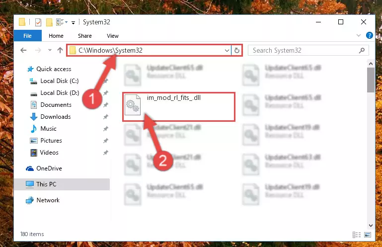 Pasting the Im_mod_rl_fits_.dll library into the Windows/sysWOW64 directory