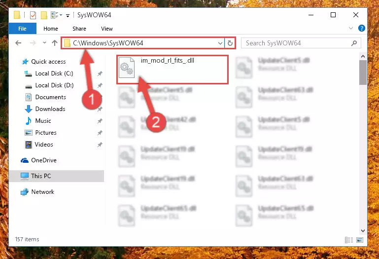 Extracting the Im_mod_rl_fits_.dll library to the desktop