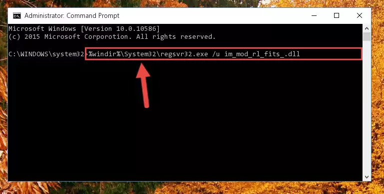 Creating a new registry for the Im_mod_rl_fits_.dll library in the Windows Registry Editor