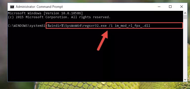 Uninstalling the Im_mod_rl_fpx_.dll library's broken registry from the Registry Editor (for 64 Bit)