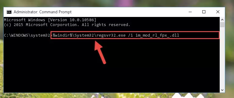 Deleting the Im_mod_rl_fpx_.dll library's problematic registry in the Windows Registry Editor