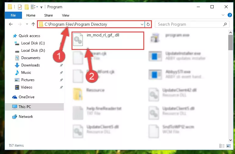 Uninstalling the Im_mod_rl_gif_.dll library's broken registry from the Registry Editor (for 64 Bit)