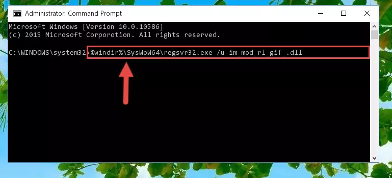 Creating a new registry for the Im_mod_rl_gif_.dll library in the Windows Registry Editor