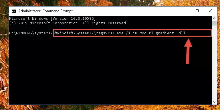 Cleaning the problematic registry of the Im_mod_rl_gradient_.dll file from the Windows Registry Editor