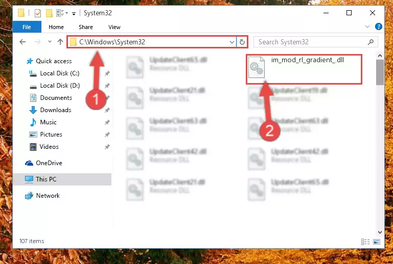 Pasting the Im_mod_rl_gradient_.dll file into the Windows/sysWOW64 folder