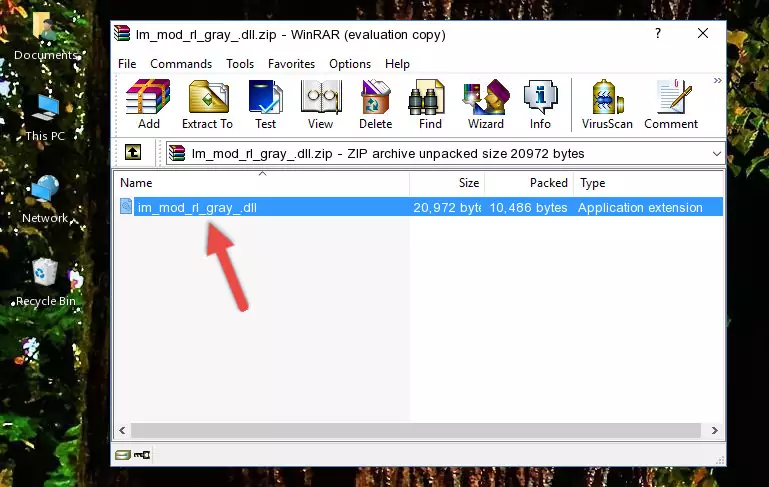 Pasting the Im_mod_rl_gray_.dll file into the software's file folder