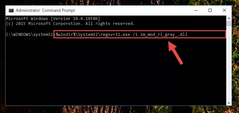 Deleting the damaged registry of the Im_mod_rl_gray_.dll