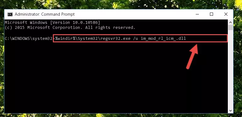 Creating a new registry for the Im_mod_rl_icm_.dll library