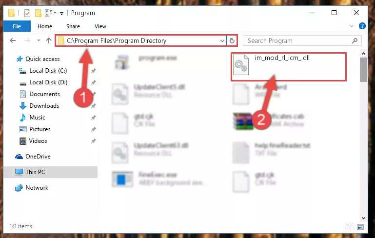 Choosing the Im_mod_rl_icm_.dll library