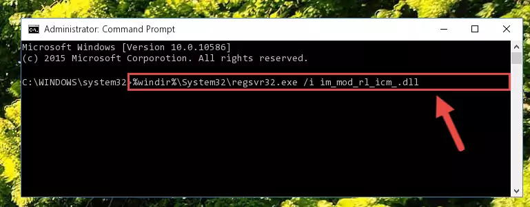 Cleaning the problematic registry of the Im_mod_rl_icm_.dll library from the Windows Registry Editor