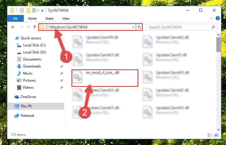 Extracting the Im_mod_rl_icm_.dll library to the desktop