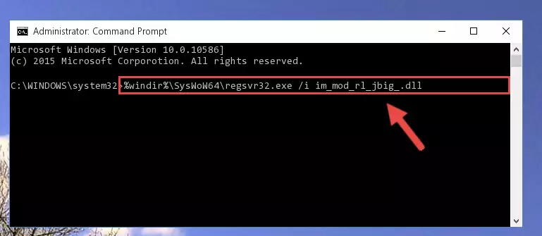 Deleting the damaged registry of the Im_mod_rl_jbig_.dll