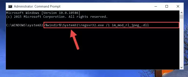 Reregistering the Im_mod_rl_jpeg_.dll library in the system (for 64 Bit)