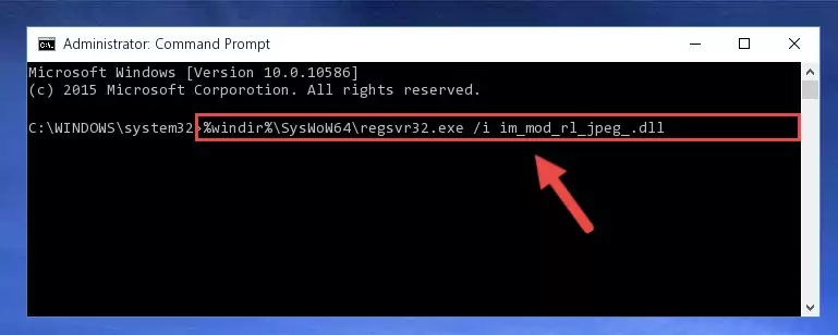Deleting the Im_mod_rl_jpeg_.dll library's problematic registry in the Windows Registry Editor