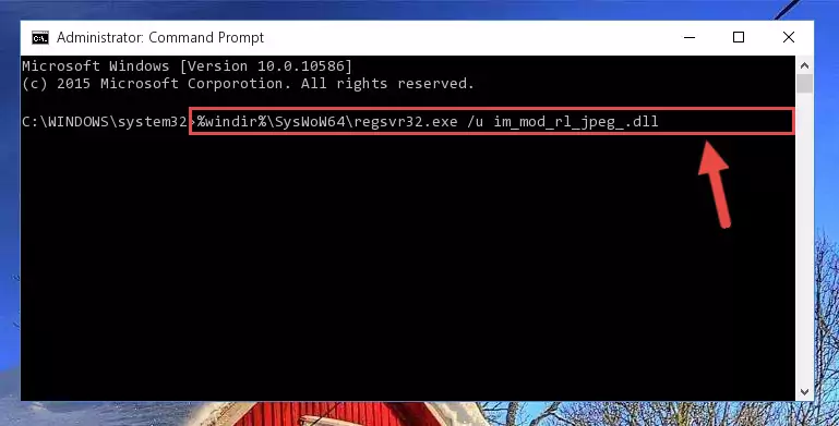 Creating a new registry for the Im_mod_rl_jpeg_.dll library in the Windows Registry Editor