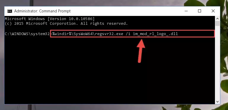 Uninstalling the damaged Im_mod_rl_logo_.dll file's registry from the system (for 64 Bit)