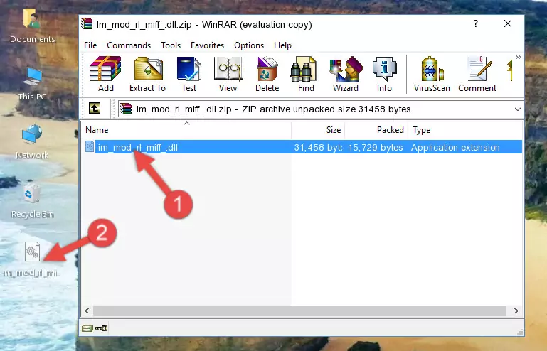 Copying the Im_mod_rl_miff_.dll library into the installation directory of the program.