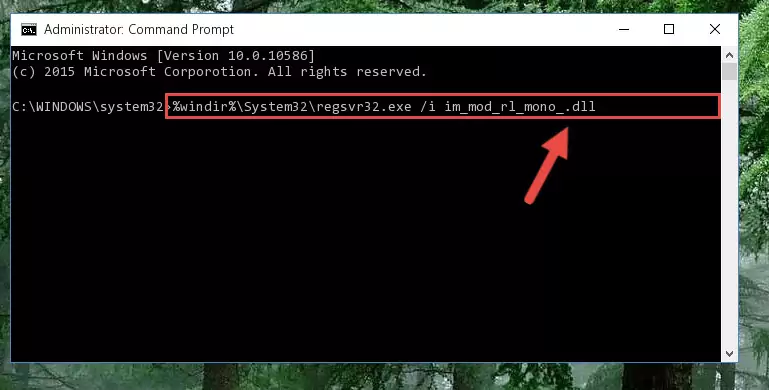 Reregistering the Im_mod_rl_mono_.dll library in the system (for 64 Bit)