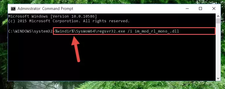 Uninstalling the Im_mod_rl_mono_.dll library from the system registry