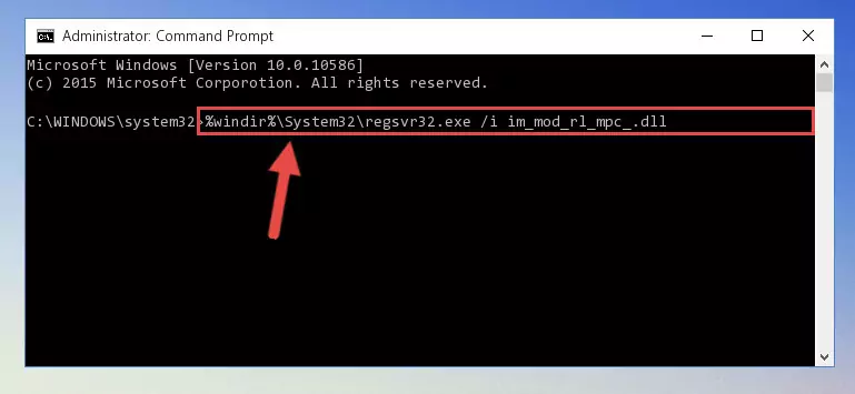 Cleaning the problematic registry of the Im_mod_rl_mpc_.dll library from the Windows Registry Editor