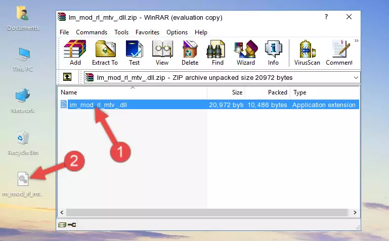 Copying the Im_mod_rl_mtv_.dll library into the program's installation directory