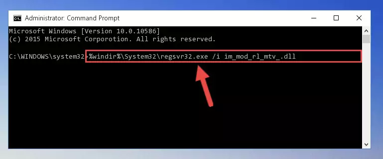 Reregistering the Im_mod_rl_mtv_.dll library in the system (for 64 Bit)