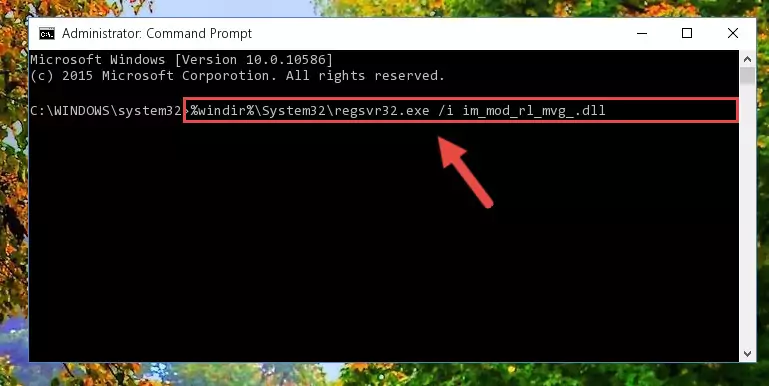 Deleting the Im_mod_rl_mvg_.dll library's problematic registry in the Windows Registry Editor