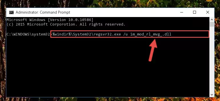 Creating a new registry for the Im_mod_rl_mvg_.dll library in the Windows Registry Editor