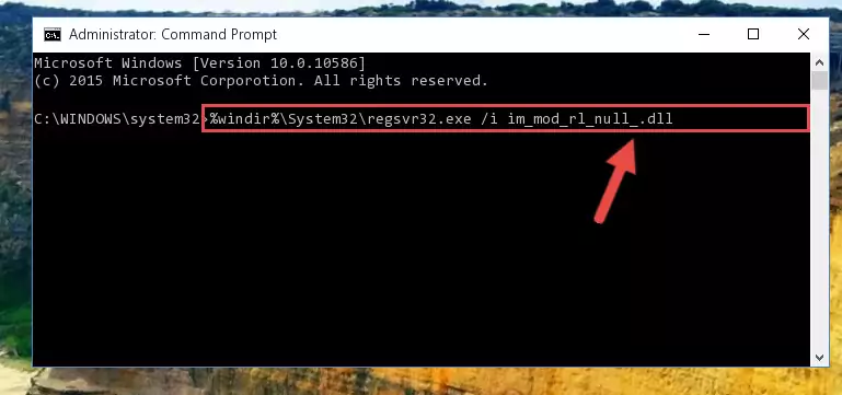 Cleaning the problematic registry of the Im_mod_rl_null_.dll file from the Windows Registry Editor