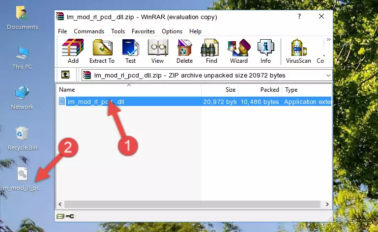 Copying the Im_mod_rl_pcd_.dll library into the program's installation directory