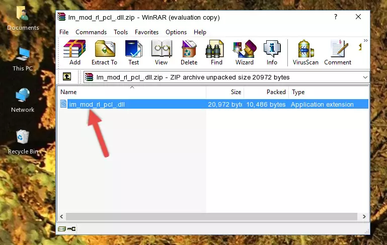 Copying the Im_mod_rl_pcl_.dll library into the program's installation directory