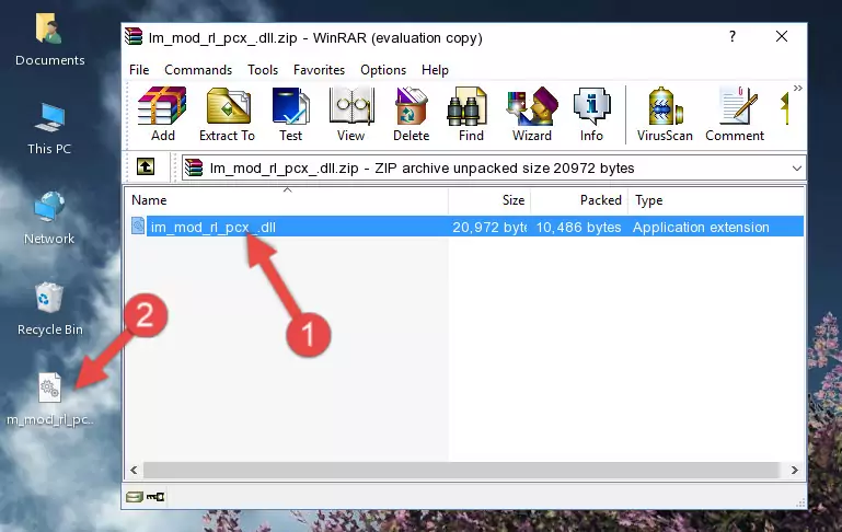 Pasting the Im_mod_rl_pcx_.dll library into the program's installation directory