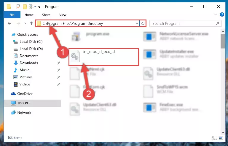 Uninstalling the damaged Im_mod_rl_pcx_.dll library's registry from the system (for 64 Bit)