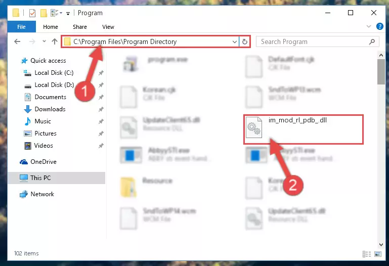 Choosing the Im_mod_rl_pdb_.dll file