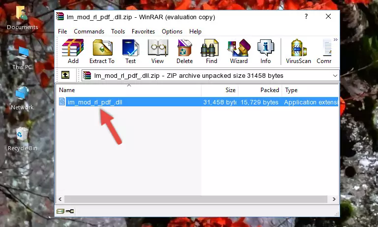 Copying the Im_mod_rl_pdf_.dll file into the software's file folder