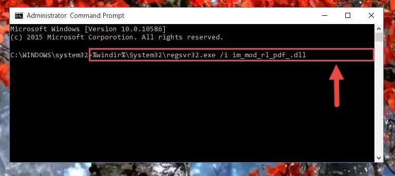 Cleaning the problematic registry of the Im_mod_rl_pdf_.dll file from the Windows Registry Editor