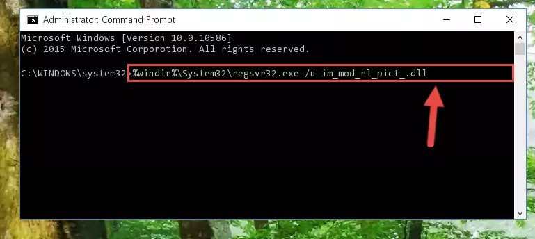 Extracting the Im_mod_rl_pict_.dll file from the .zip file