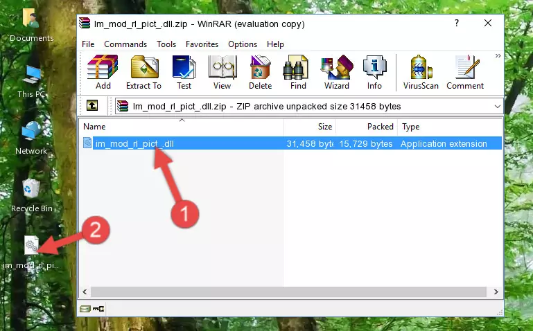 Copying the Im_mod_rl_pict_.dll file into the file folder of the software.