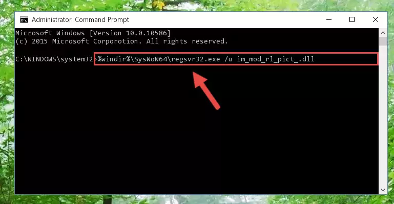 Creating a new registry for the Im_mod_rl_pict_.dll file