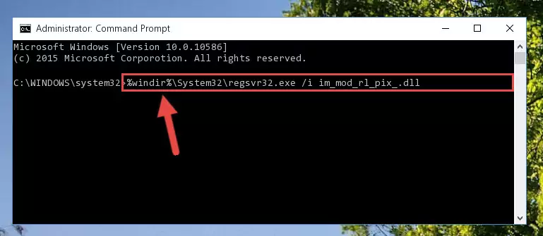 Uninstalling the Im_mod_rl_pix_.dll file from the system registry