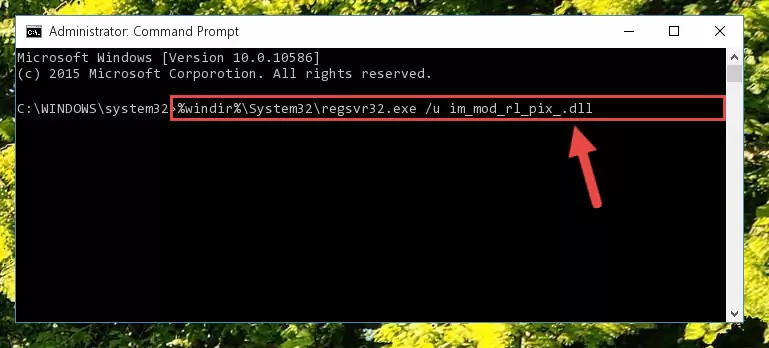 Creating a new registry for the Im_mod_rl_pix_.dll file