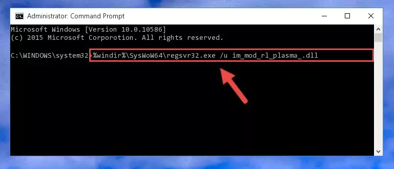 Creating a new registry for the Im_mod_rl_plasma_.dll file in the Windows Registry Editor