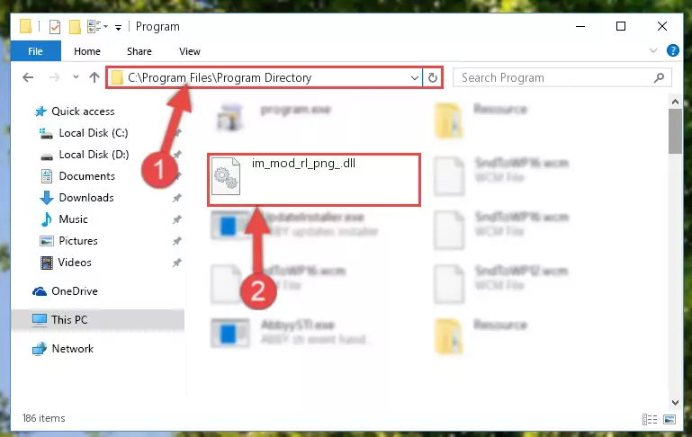 Choosing the Im_mod_rl_png_.dll library