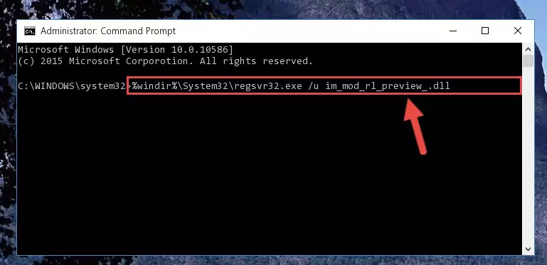 Extracting the Im_mod_rl_preview_.dll file from the .zip file