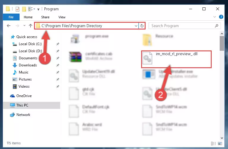 Uninstalling the Im_mod_rl_preview_.dll file's problematic registry from Regedit (for 64 Bit)