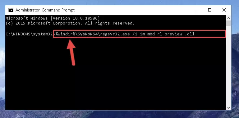 Cleaning the problematic registry of the Im_mod_rl_preview_.dll file from the Windows Registry Editor