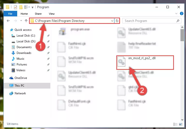 Uninstalling the damaged Im_mod_rl_ps2_.dll file's registry from the system (for 64 Bit)