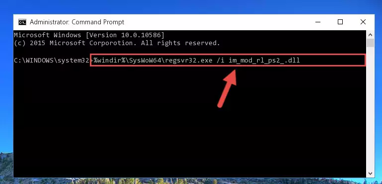 Deleting the damaged registry of the Im_mod_rl_ps2_.dll
