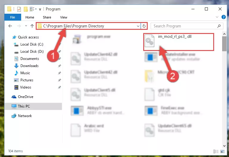 Uninstalling the Im_mod_rl_ps3_.dll library's broken registry from the Registry Editor (for 64 Bit)